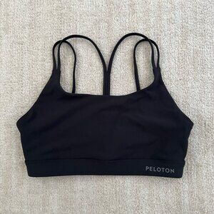 Peloton Cadent Strappy Y-Back Sports Bra M Black